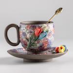 Handmade Ceramic Tea Cup and Saucer Set