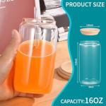 Personalized Monogrammed Glass Cups with Lids