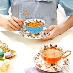 Butterfly Fine Bone China Coffee Mug and Saucer