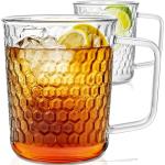Clear Glass Coffee Cups - 20 Oz, 2-Pack
