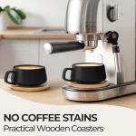 Set of 4 Ceramic Tea Cups and Saucers