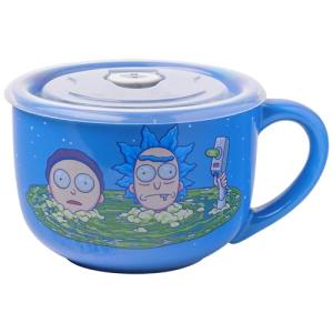 Rick and Morty Ceramic Soup Mug with Lid