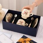 YOLIFE Vintage Floral Tea Cups Set of 2