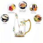 Fancy Glass Tea Cup Set with Spoon