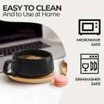 Set of 4 Ceramic Tea Cups and Saucers