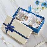 Fancy Glass Tea Cup Set with Spoon