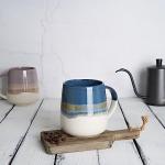 Extra Large Deep Blue Ceramic Coffee Mug, 23 Oz