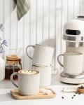 Set of 4 Large Stackable Ceramic Coffee Mugs