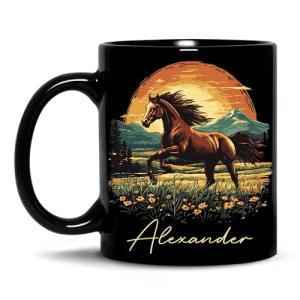 Personalized Horse Coffee Mug - Nature Inspired Design