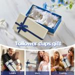 Fancy Glass Tea Cup Set with Spoon