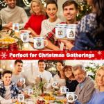12 Pcs Christmas Coffee Mugs with Santa & Snowman