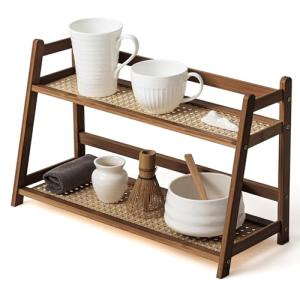 Bamboo 2-Tier Matcha Station Cup Stand