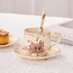 YOLIFE Vintage Floral Tea Cups Set of 2