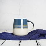 Extra Large Deep Blue Ceramic Coffee Mug, 23 Oz