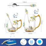 Fancy Glass Tea Cup Set with Spoon