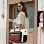 Teacher Tote Bag with Cup Holder for Work