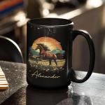 Personalized Horse Coffee Mug - Nature Inspired Design
