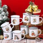 12 Pcs Christmas Coffee Mugs with Santa & Snowman