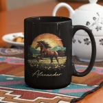 Personalized Horse Coffee Mug - Nature Inspired Design