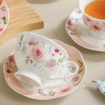 Floral Porcelain Tea Cups Set of 6