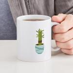 Bamboo Plant Ceramic Coffee Mug - 11 oz