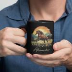Personalized Horse Coffee Mug - Nature Inspired Design