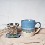 Bosmarlin 16 Oz Ceramic Tea Cup with Infuser
