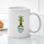 Bamboo Plant Ceramic Coffee Mug - 11 oz