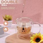 Cute Bear Double Wall Glass Mug - 250ml