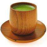JapanBargain 4103+4079, Wooden Tea Cup and Saucer Set Wooden Water Mug Coffee Mug Japanese Zen Style Teacup 4 ounce