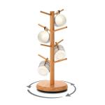 BAMBANG Mug Holder, 360° Rotating Mug Tree Holds 8 Coffee Cups, Space Saving Mug Rack with Stable Base for Kitchen Coffee Bar