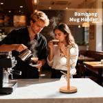 BAMBANG Mug Holder, 360° Rotating Mug Tree Holds 8 Coffee Cups, Space Saving Mug Rack with Stable Base for Kitchen Coffee Bar