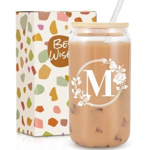 Personalized Monogrammed Glass Cup for Women