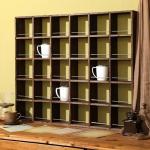 Rustic Wooden Oversize Coffee Mug Display Rack