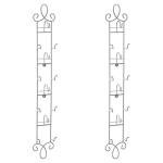 2-Pack Wall-Mounted Tea Cup and Saucer Rack