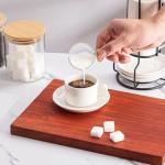 Stackable Porcelain Espresso Cups with Saucers - Set of 4