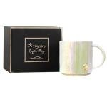 Iridescent Ceramic Coffee Mug with Personalized Lettering