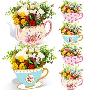 Yinder 6-Pack Floral Tea Party Centerpieces