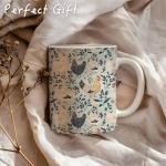 Rustic Floral Chicken Mug for Farmhouse Lovers