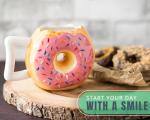 Comfify Pink Donut Mug with Fun Quote