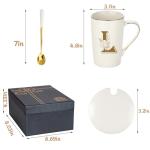 Personalized Letter L Flower Coffee Mug 14 OZ