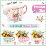 Yinder 6-Pack Floral Tea Party Centerpieces