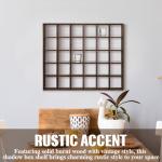Rustic Wooden Oversize Coffee Mug Display Rack