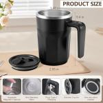 Automatic Stirring Coffee Mug with Temperature Display