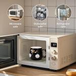 Cute Cat Mug with Lid and Spoon