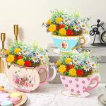 Yinder 6-Pack Floral Tea Party Centerpieces