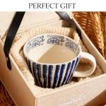 Stylish Hand-Painted Geometric Ceramic Mug