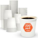 Dealusy 100 Count Disposable 4 oz Coffee Cups
