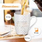 Inspirational Scripture Mug with Gold Polka Dots