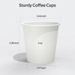Dealusy 100 Count Disposable 4 oz Coffee Cups